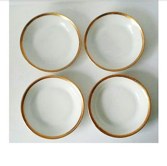 SAXONY | 4 White W/Gold Trim Soup/Salad Bowls - Picture 3 of 8